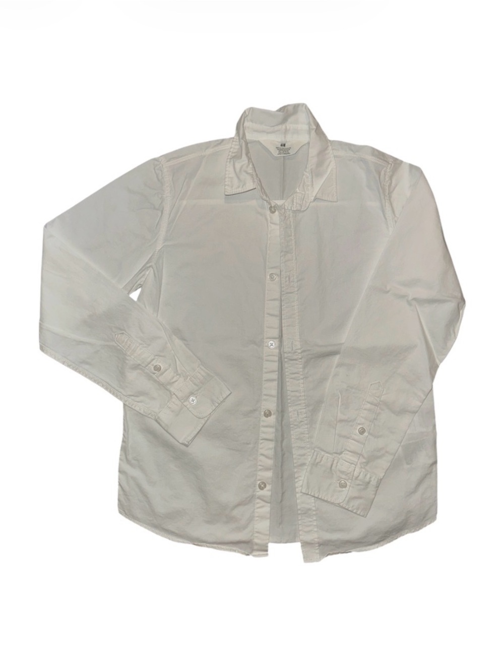 H&M Boys Classic Cotton White Dress Shirt